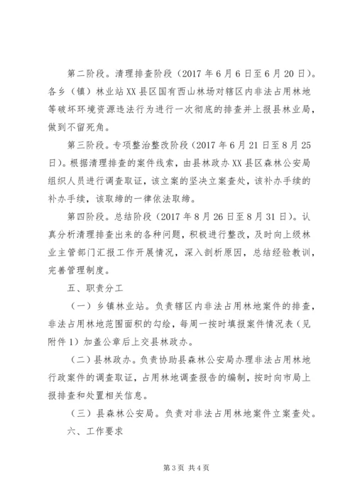 非法占用林地专项整治行动工作方案.docx