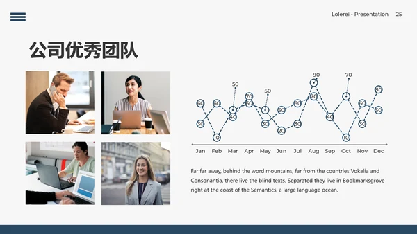蓝色简约大方现代风公司简介商务PPT模板