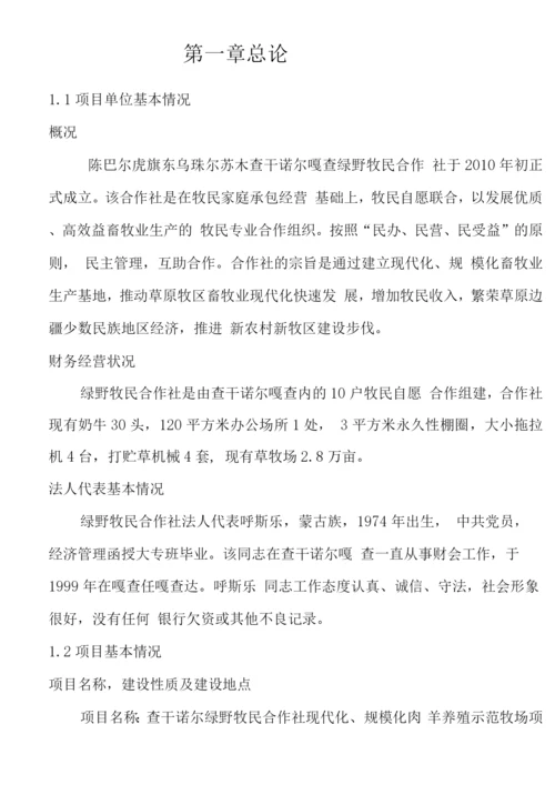 现代化规模化肉羊养殖牧场建设可行性研究报告.docx