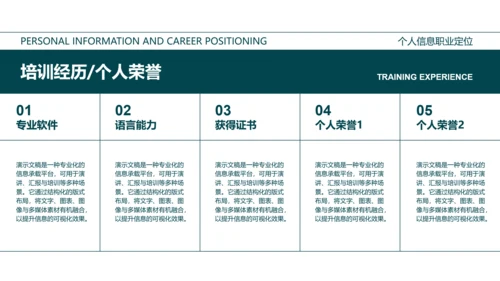 橙青渐变色杂志风个人简历PPT模板