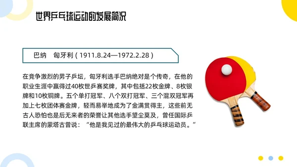 蓝色简约乒乓球起源与发展小学体育PPT课件PPT模板宣传PP