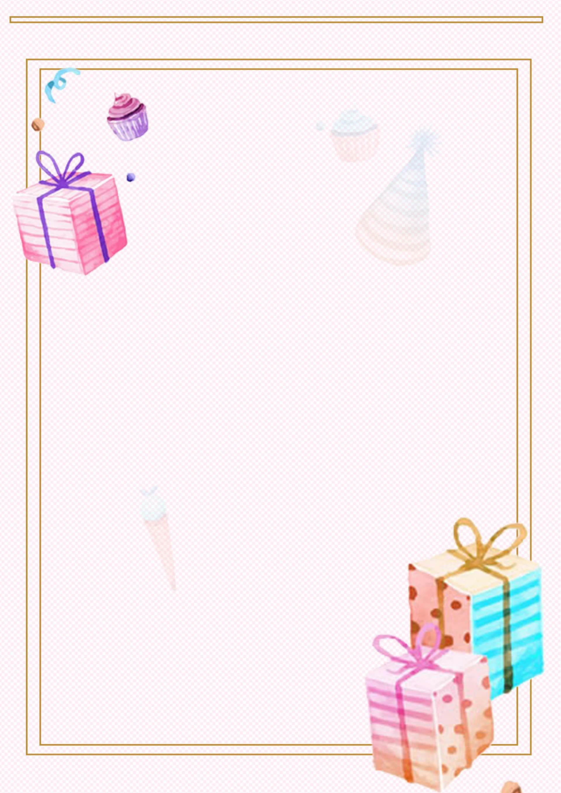 信纸生日快乐祝福贺卡背景