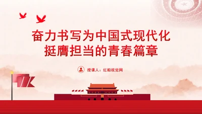 2024五四青年节重要讲话学习ppt