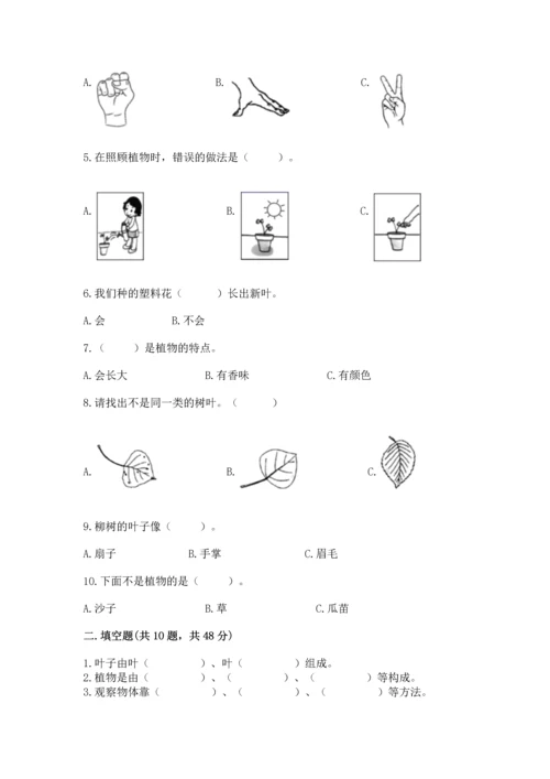 教科版一年级上册科学期末测试卷参考答案.docx