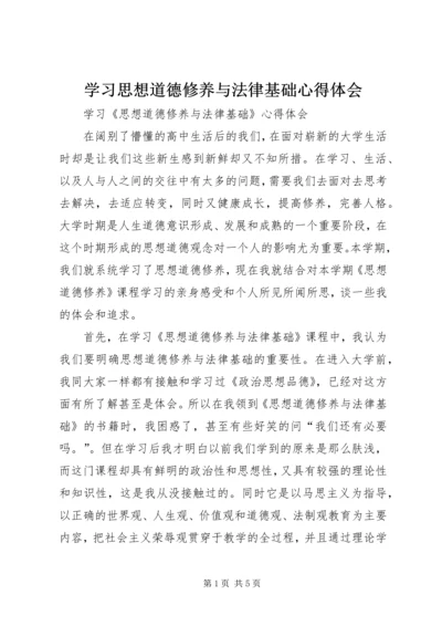 学习思想道德修养与法律基础心得体会 (4).docx