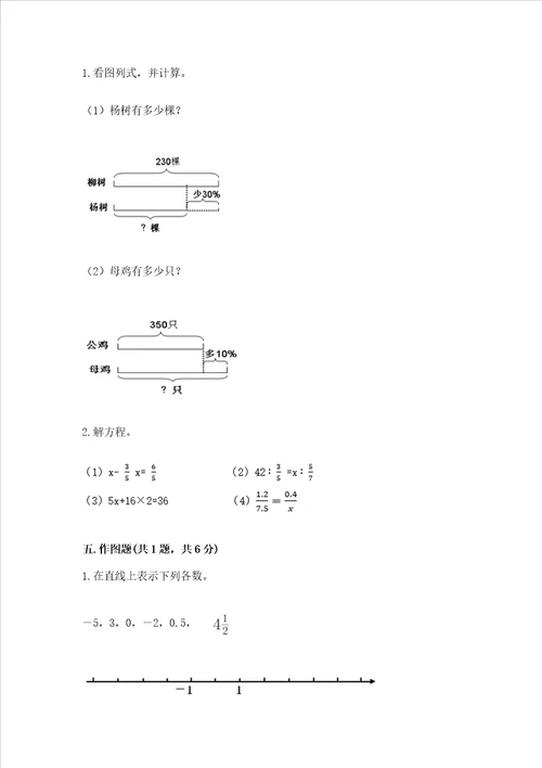 小学升初中六年级数学模拟试卷附答案ab卷