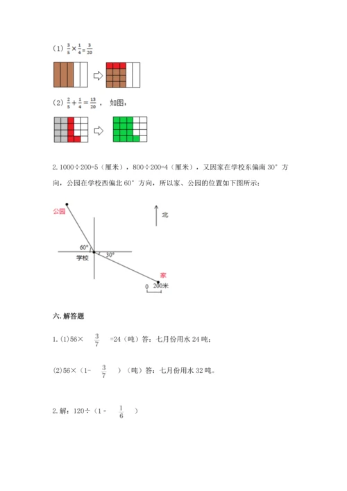 人教版六年级上册数学期中测试卷精编答案.docx