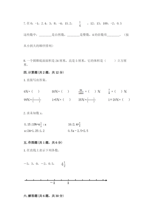 冀教版六年级下册数学 期末检测卷精品（含答案）.docx