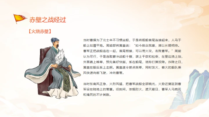 《三国演义》赤壁之战的故事通用PPT模板