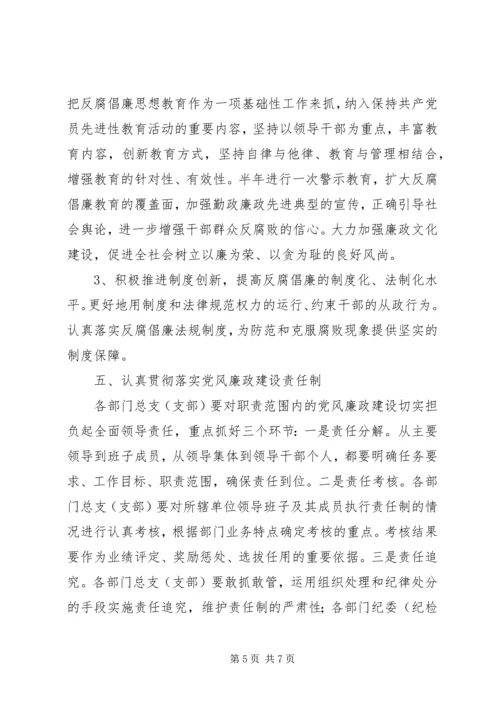 机关党风廉政建设责任书 (5).docx