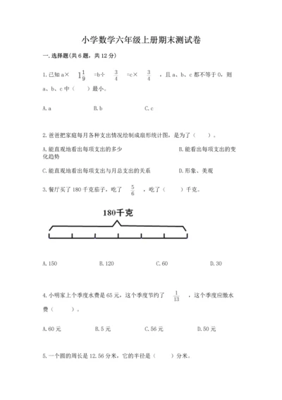 小学数学六年级上册期末测试卷（易错题）word版.docx