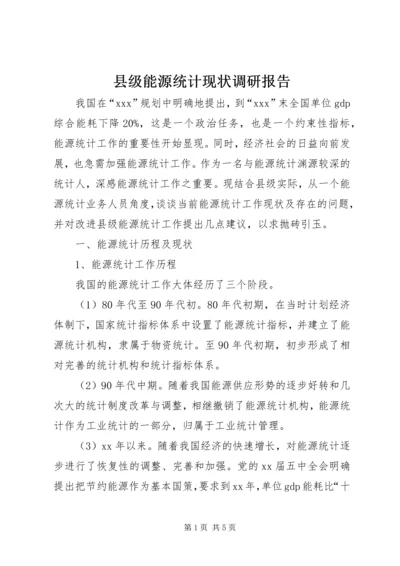 县级能源统计现状调研报告.docx