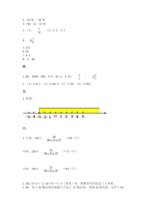 小升初数学考前检测试题含答案（a卷）.docx