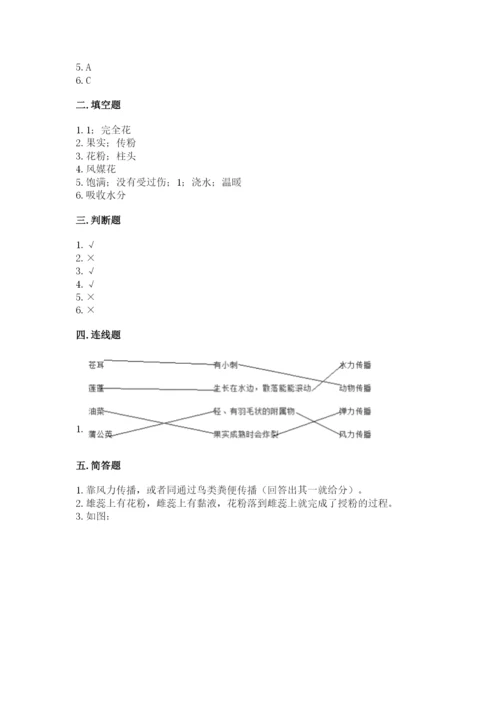 科学四年级下册第一单元植物的生长变化测试卷【预热题】.docx