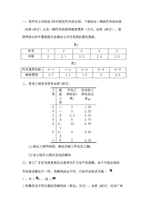 运筹学天津大学作业答案