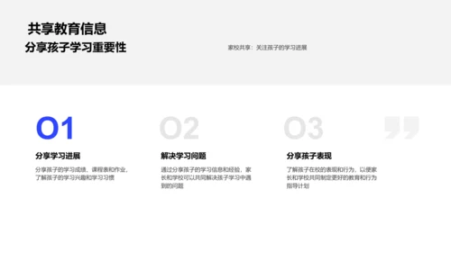 孩子教育的家校共育PPT模板