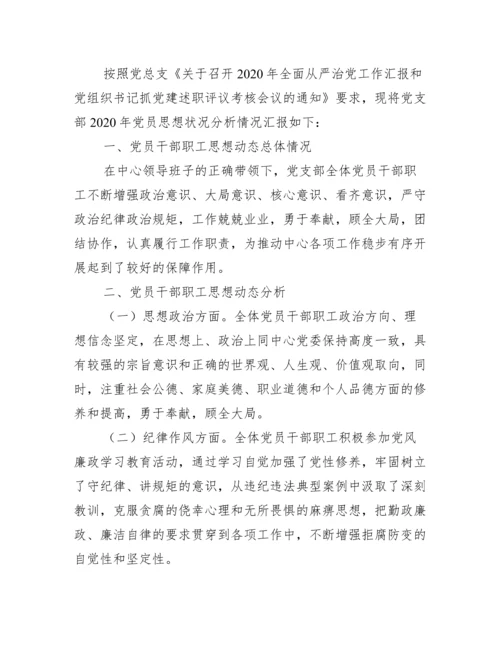 党员思想动态分析报告【五篇】.docx