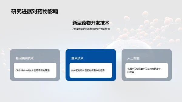 科技风生物医疗教学课件PPT模板