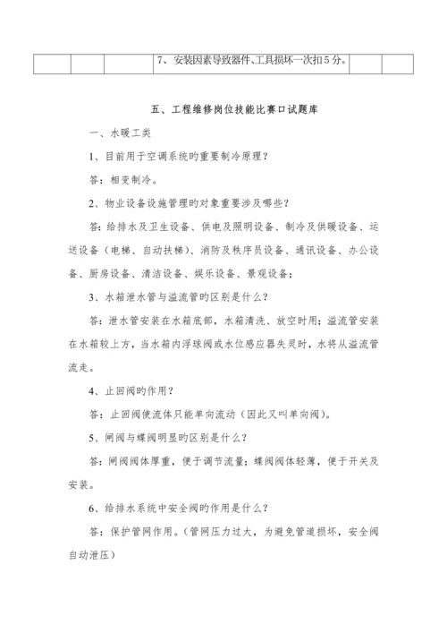 关键工程维修岗位技能比赛专题方案.docx