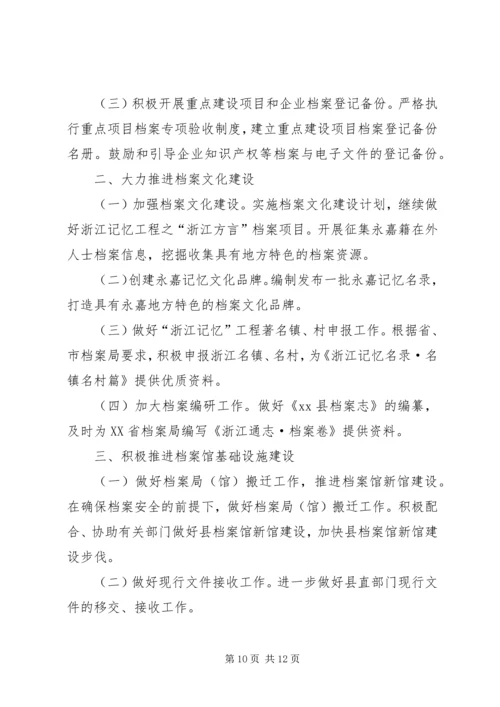 县档案局工作报告 (4).docx