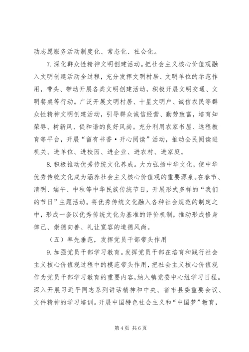某镇培育和践行社会主义核心价值观工作计划.docx