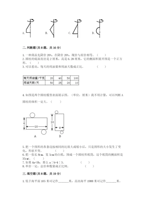 北京版六年级下册期末真题卷及参考答案【满分必刷】.docx