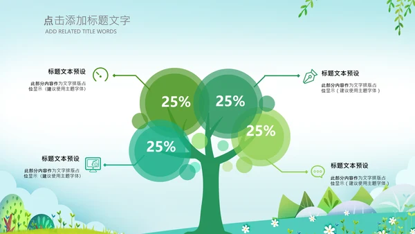 小清新插画幼儿园小学家长会ppt模版