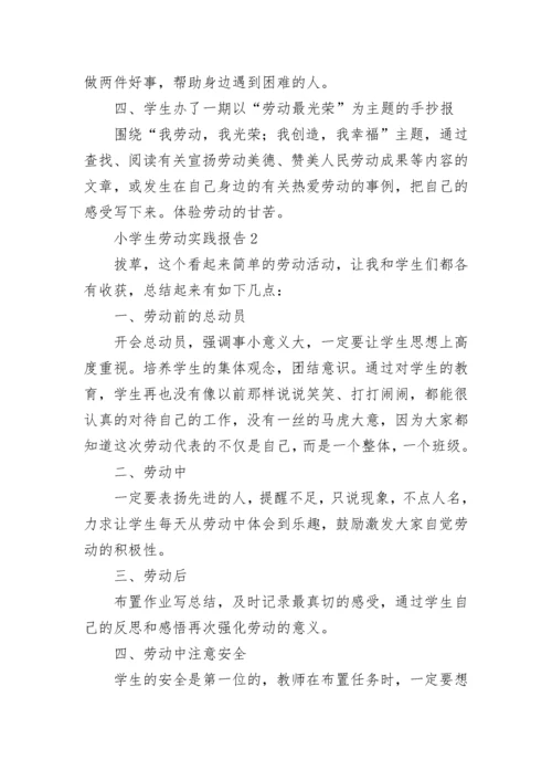2022小学生劳动实践报告（通用7篇）.docx