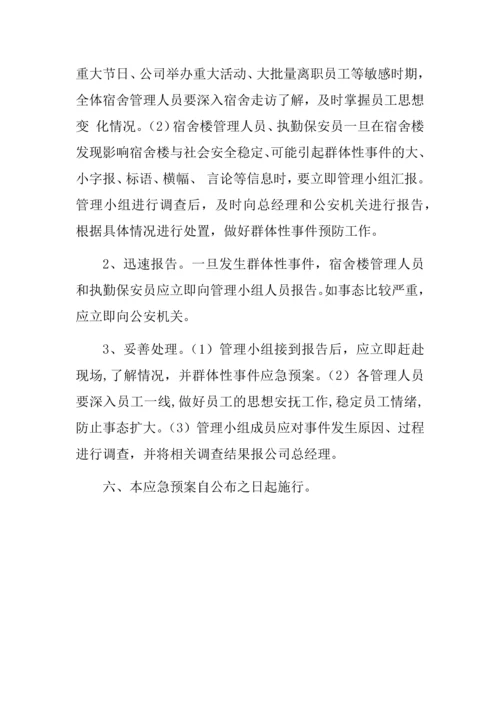 2023年职工宿舍安全管理应急预案.docx