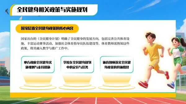 黄绿色3D风全民健身运动项目推广与教学指南PPT模板