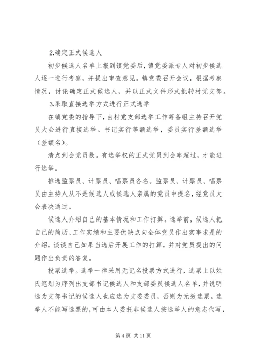镇村党支部换届选举工作实施方案 (3).docx