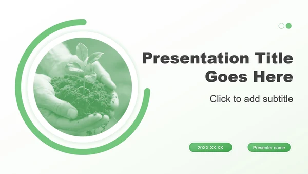 绿色简约风假期作业汇报PPT主题模板