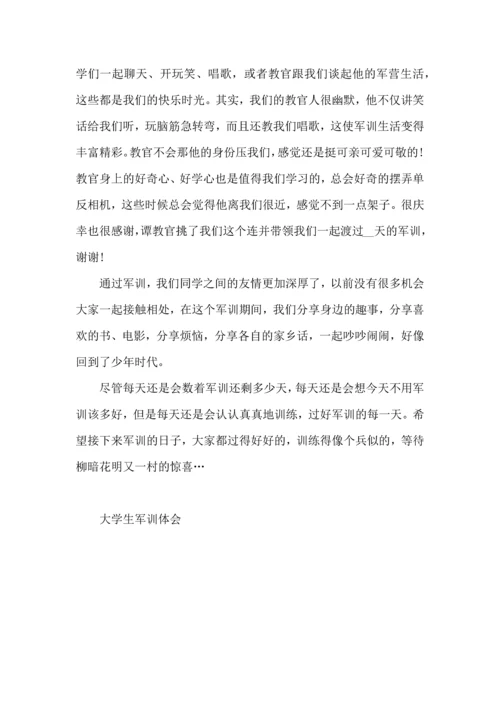 军训心得5000大学生5篇.docx