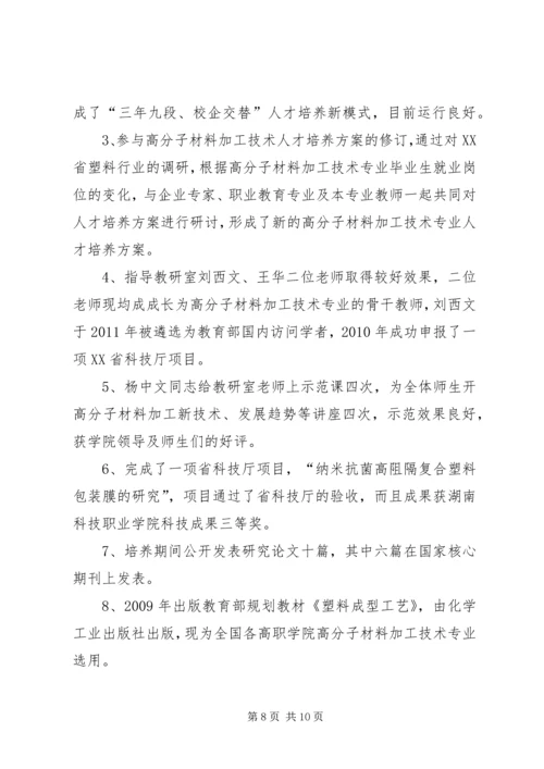 省级专业带头人项目申报与建设规划书.docx