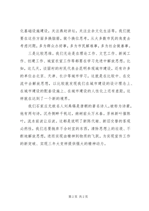 解放思想大讨论促实效心得体会.docx
