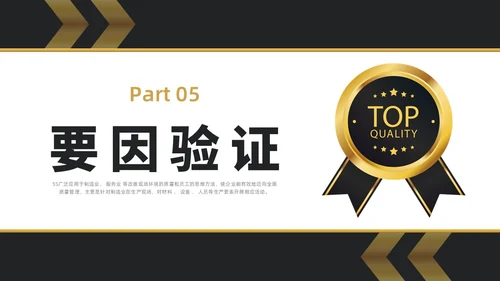 黑金简约商务5S改善报告企业质量复盘PPT质量管理