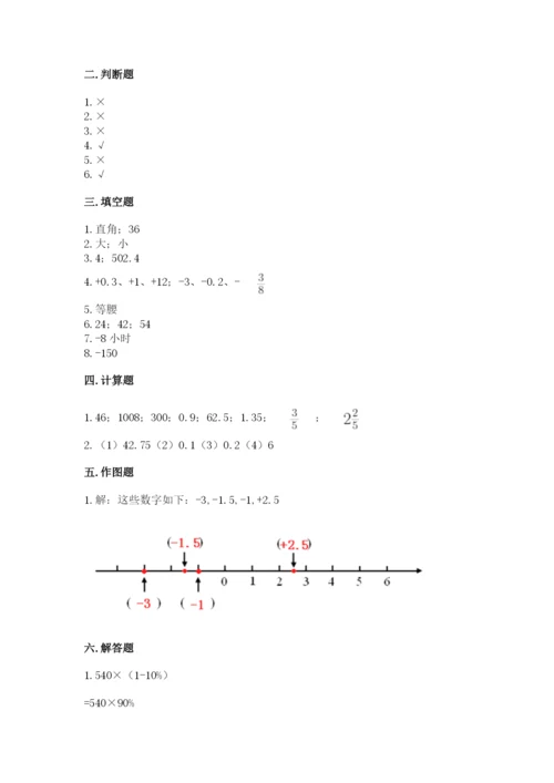 人教版六年级下册数学期末测试卷及完整答案一套.docx