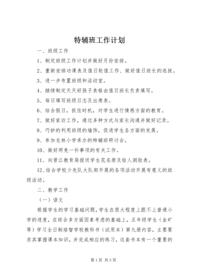 特辅班工作计划.docx