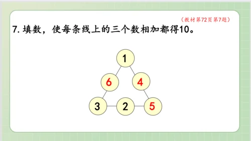 人教版小数一年级上册5单元课本练习十六（课本P71-72页）ppt10页