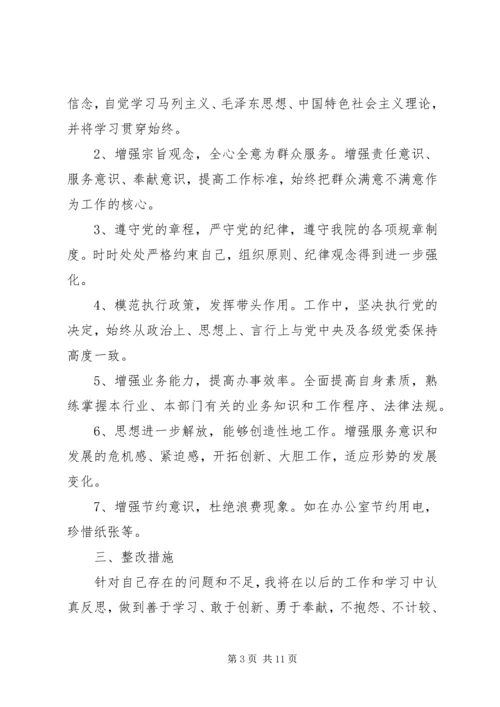 整理20XX年党员检视问题清单和整改措施.docx