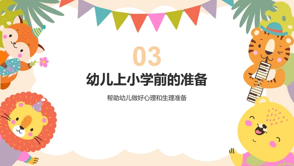 橙色卡通风学前教育基础认知课件PPT模板