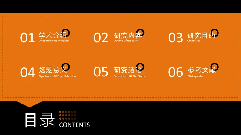 黑橙色科技风商务目录页