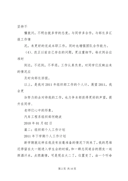 组织部个人工作计划.docx