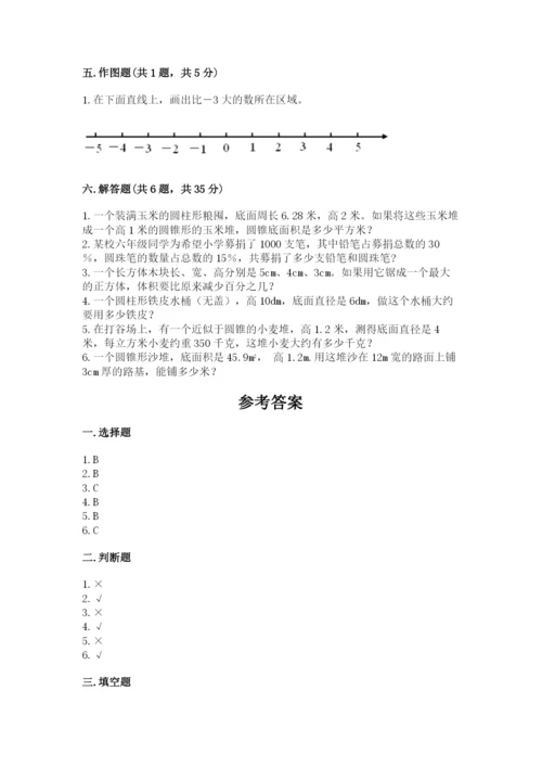 小学六年级下册数学期末卷带答案解析.docx