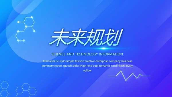 蓝色科技智慧医院医疗科技信息化建设总结PPT