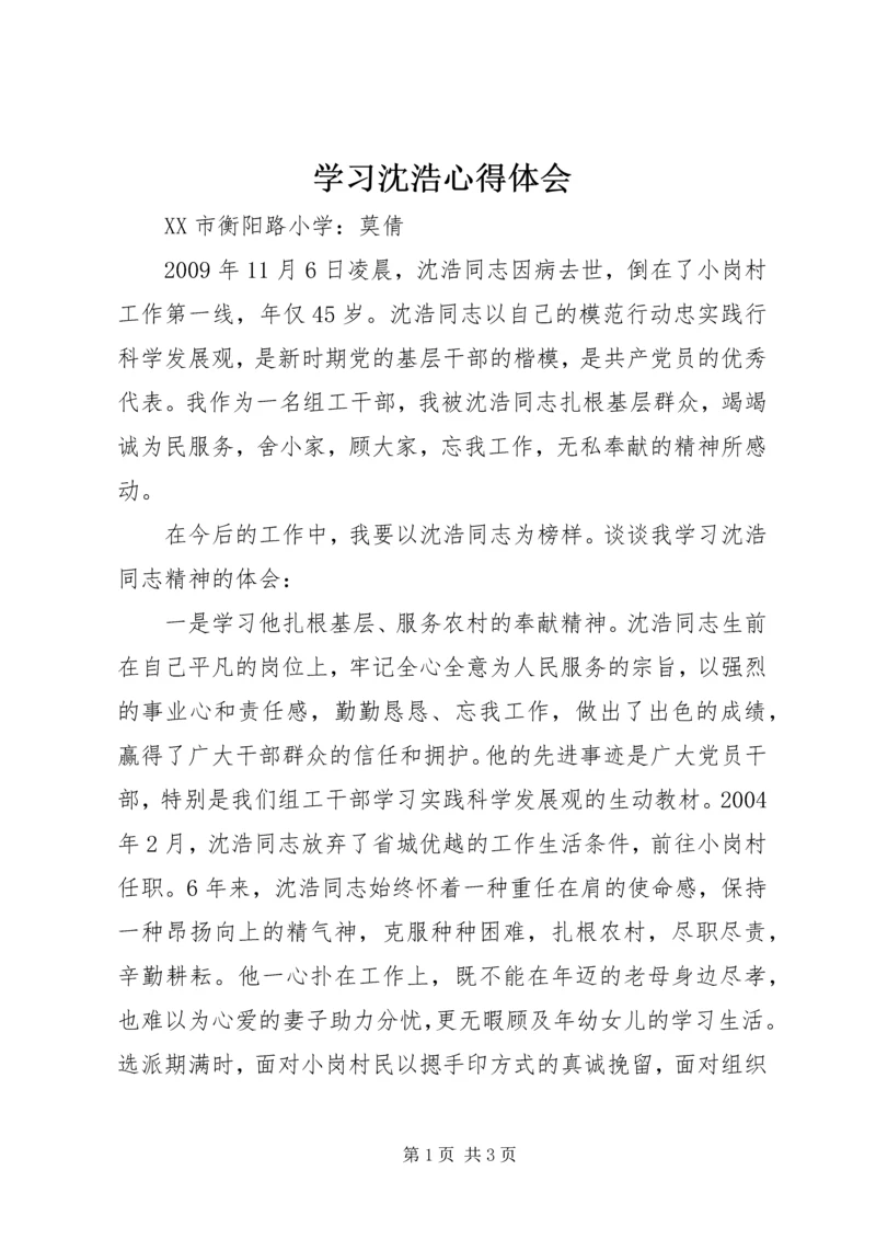 学习沈浩心得体会 (10).docx