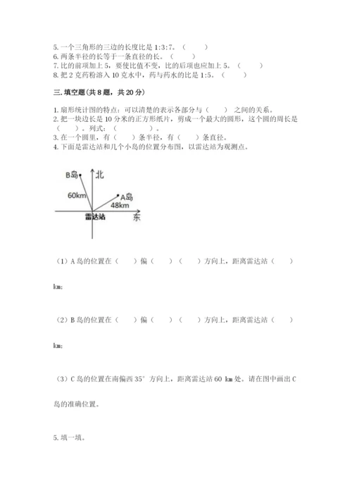 小学六年级上册数学期末测试卷附答案【综合卷】.docx