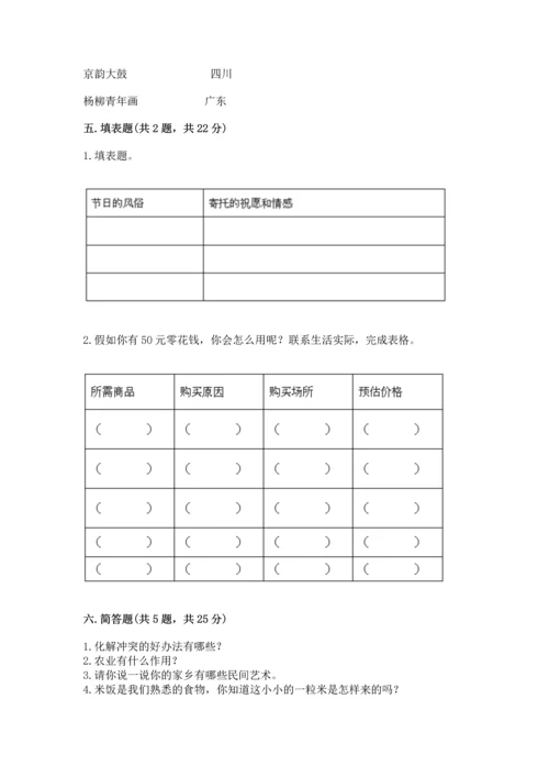 部编版四年级下册道德与法治《期末测试卷》附参考答案（典型题）.docx