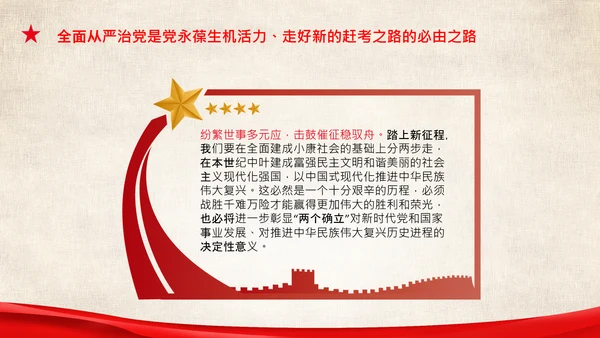 两个确立的决定性意义两个维护党组织PPT模板