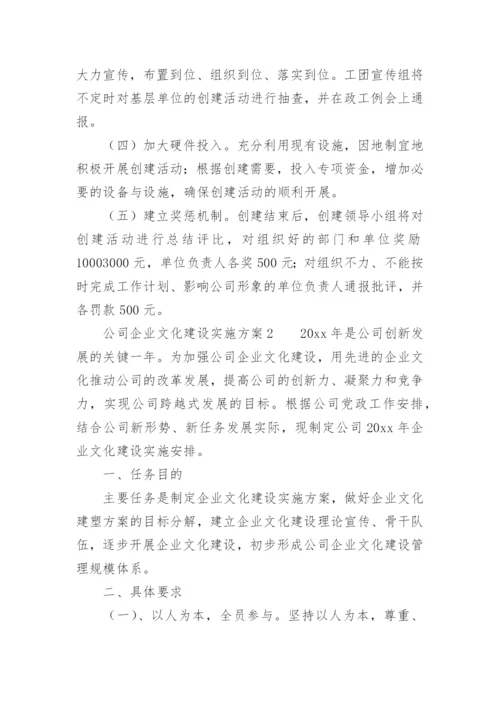 公司企业文化建设实施方案.docx